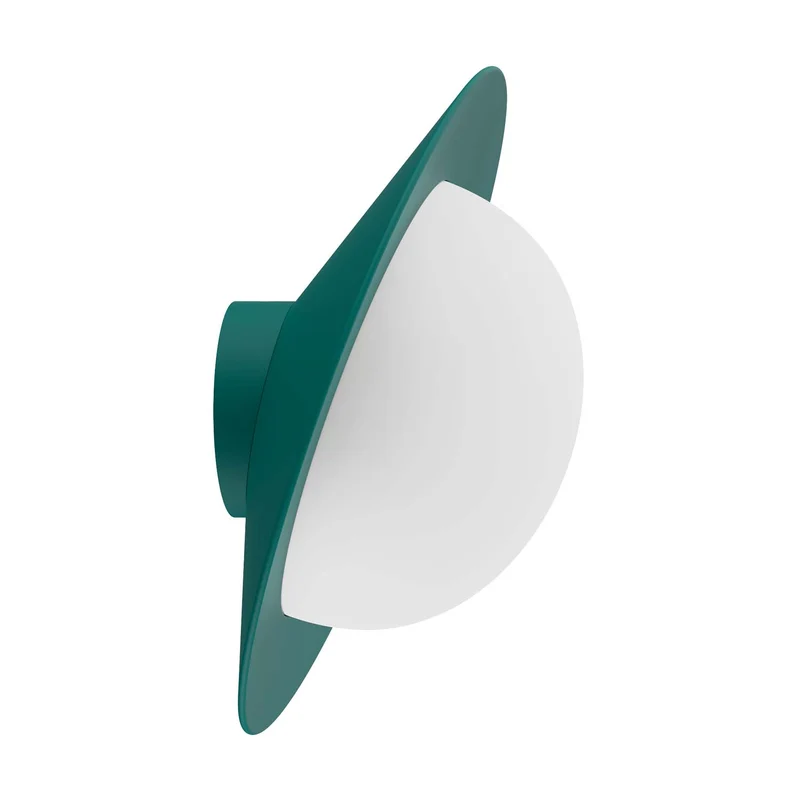 ALLEY - Applique murale LED contemporaine en aluminium et verre, Ø 24 cm