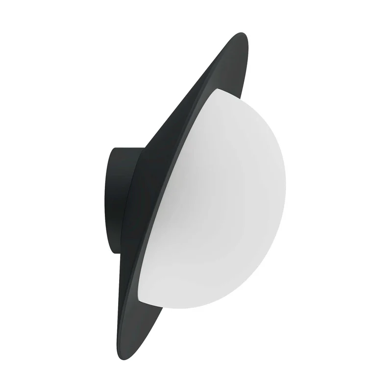 ALLEY - Applique murale LED contemporaine en aluminium et verre, Ø 24 cm