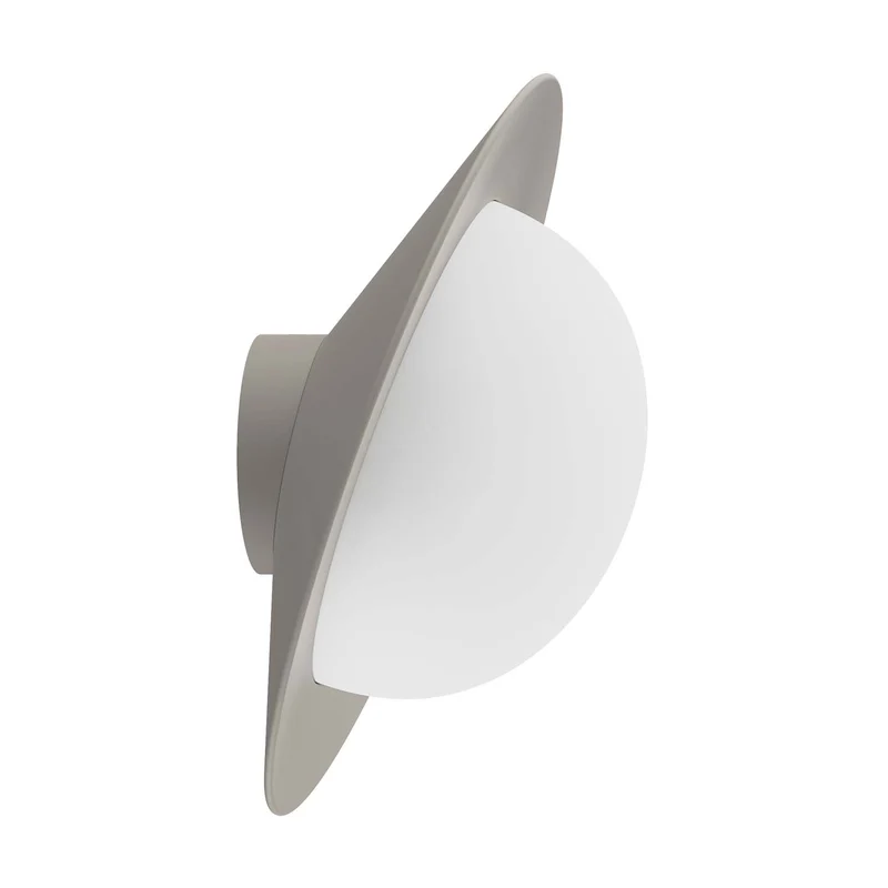 ALLEY - Applique murale LED contemporaine en aluminium et verre, Ø 24 cm