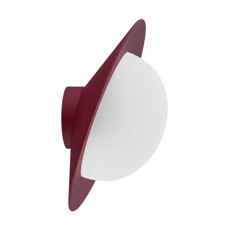ALLEY - Applique murale LED contemporaine en aluminium et verre, Ø 24 cm