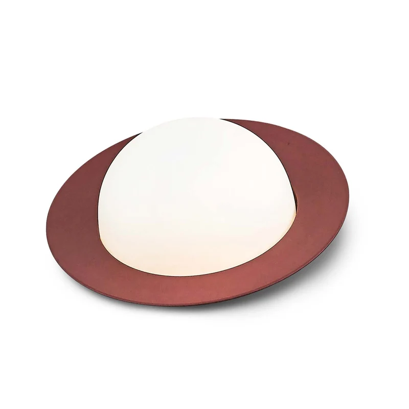 ALLEY - Lampe à poser LED inclinée en aluminium et verre, Ø 24 cm