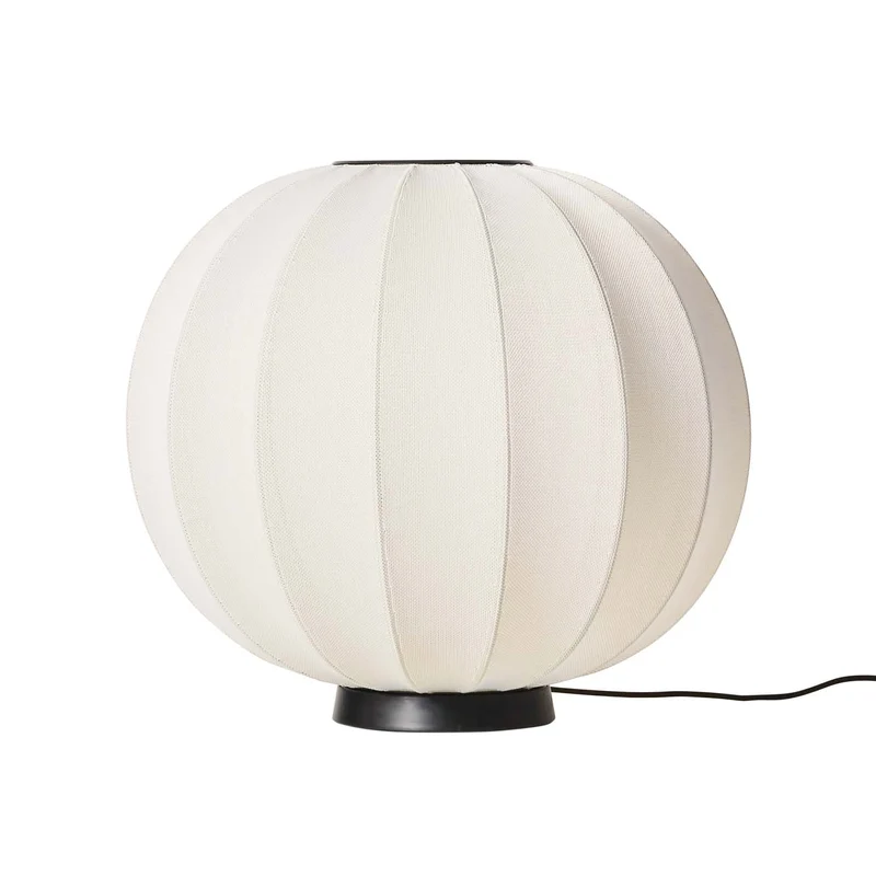 KNIT-WIT - Lampe à poser en polyester tricoté, style japandi
