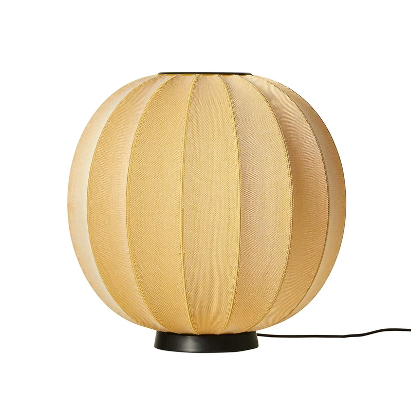 KNIT-WIT - Lampe à poser en polyester tricoté, style japandi