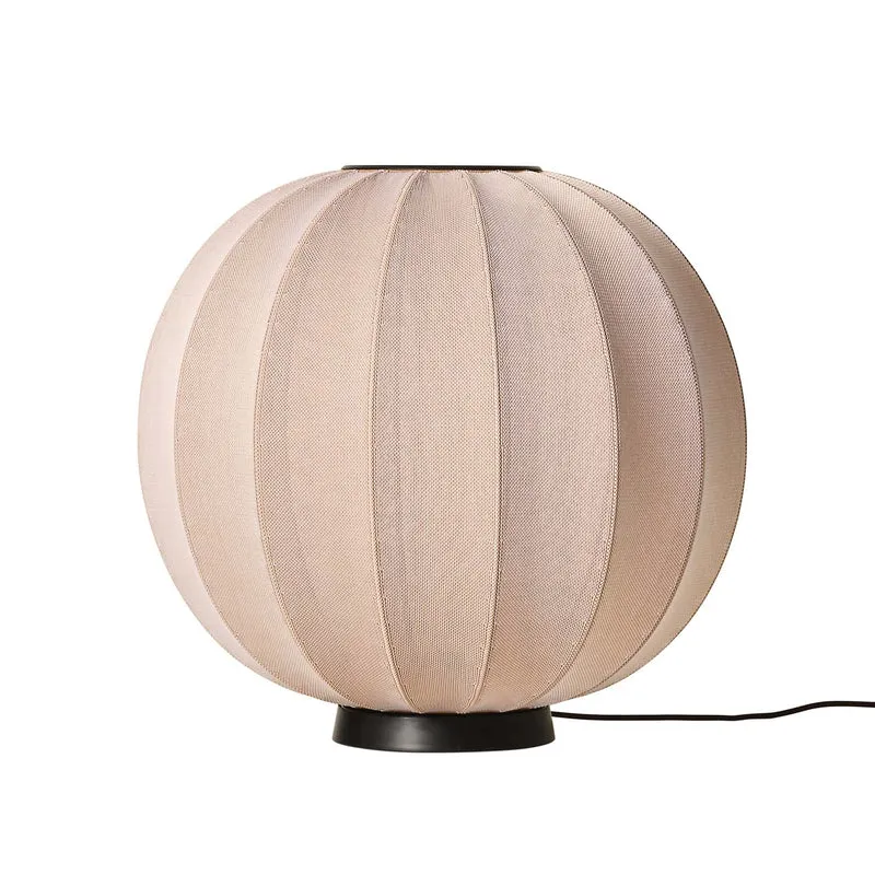 KNIT-WIT - Lampe à poser en polyester tricoté, style japandi