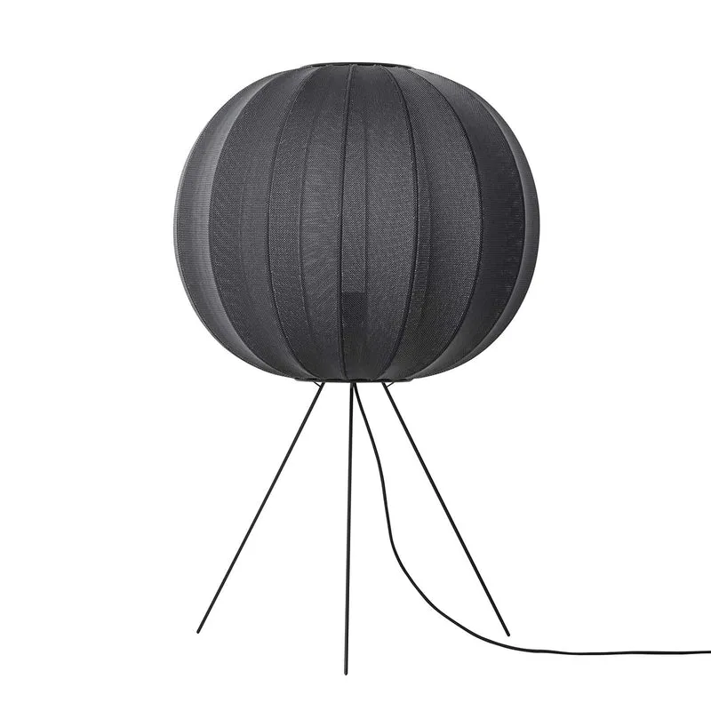 KNIT-WIT Round - Lampe à poser en polyester tricoté, style japandi