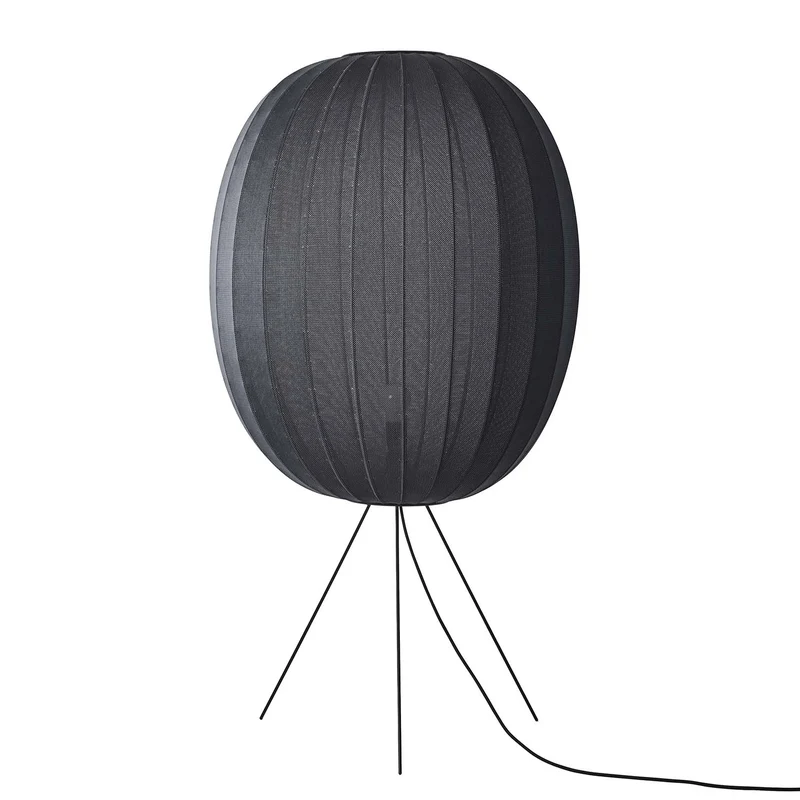 KNIT-WIT Round - Lampe à poser en polyester tricoté, style japandi