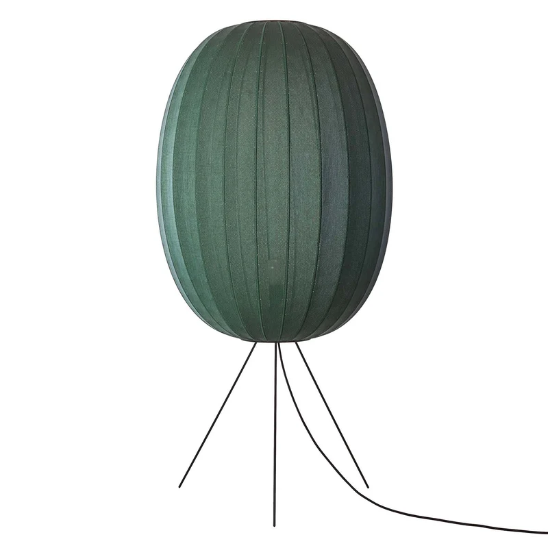 KNIT-WIT Round - Lampe à poser en polyester tricoté, style japandi