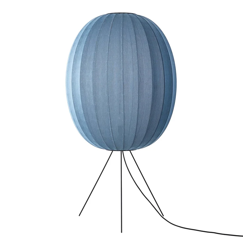 KNIT-WIT Round - Lampe à poser en polyester tricoté, style japandi