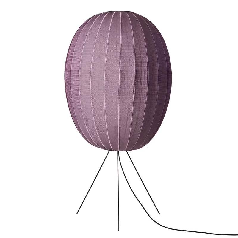 KNIT-WIT Round - Lampe à poser en polyester tricoté, style japandi