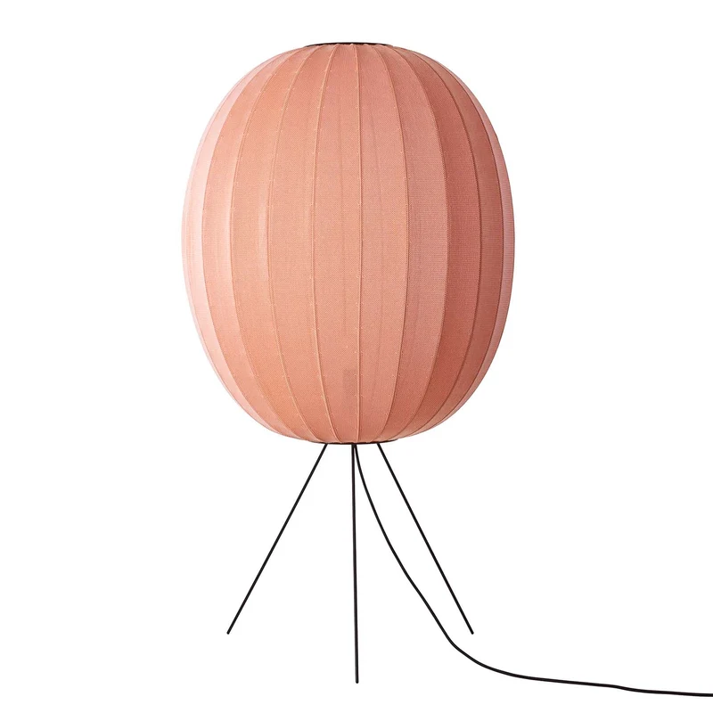 KNIT-WIT Round - Lampe à poser en polyester tricoté, style japandi