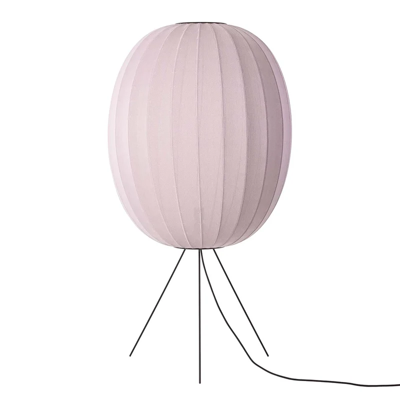 KNIT-WIT Round - Lampe à poser en polyester tricoté, style japandi