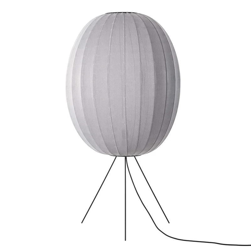 KNIT-WIT Round - Lampe à poser en polyester tricoté, style japandi
