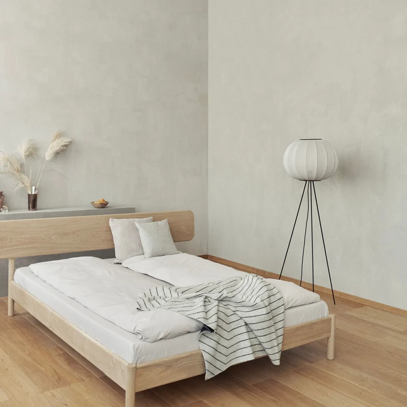 KNIT-WIT - Lampadaire en polyester tricoté, style japandi