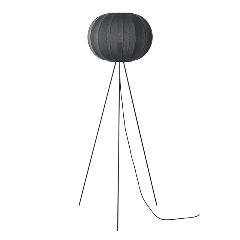 KNIT-WIT - Lampadaire en polyester tricoté, style japandi