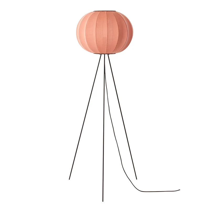 KNIT-WIT - Lampadaire en polyester tricoté, style japandi