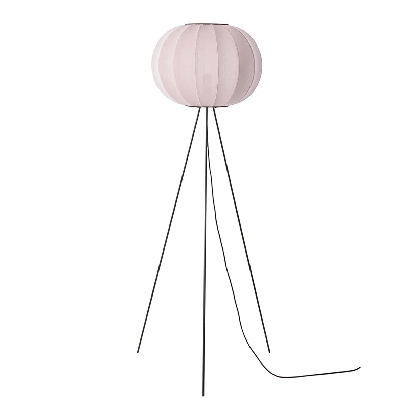 KNIT-WIT - Lampadaire en polyester tricoté, style japandi