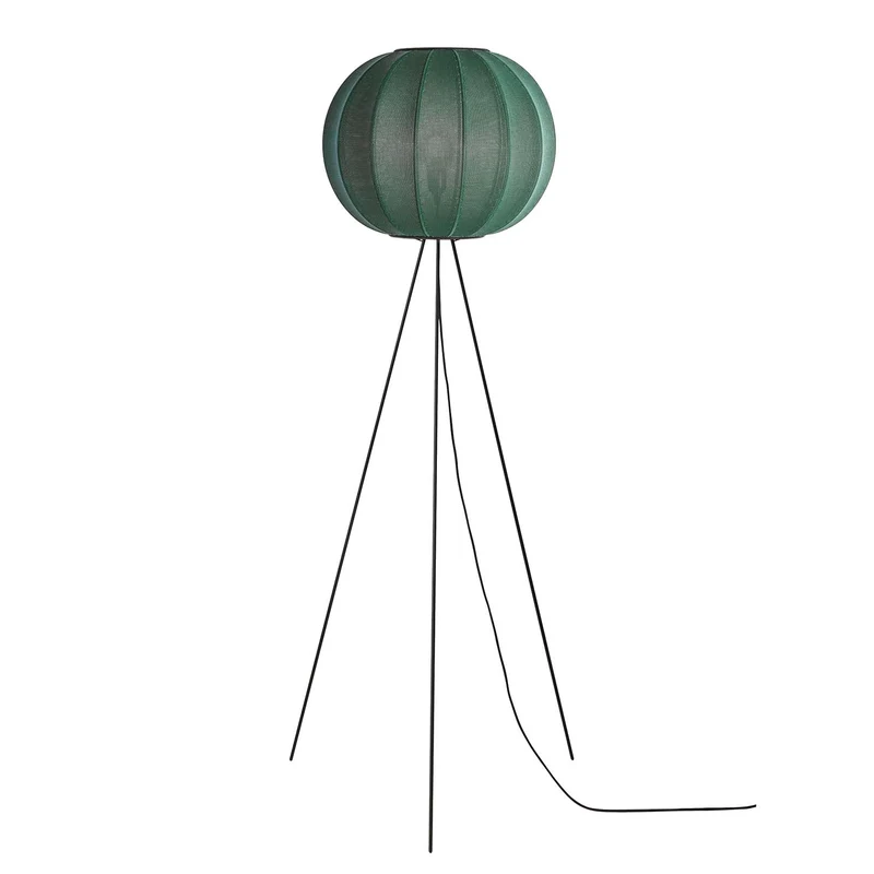 KNIT-WIT - Lampadaire en polyester tricoté, style japandi