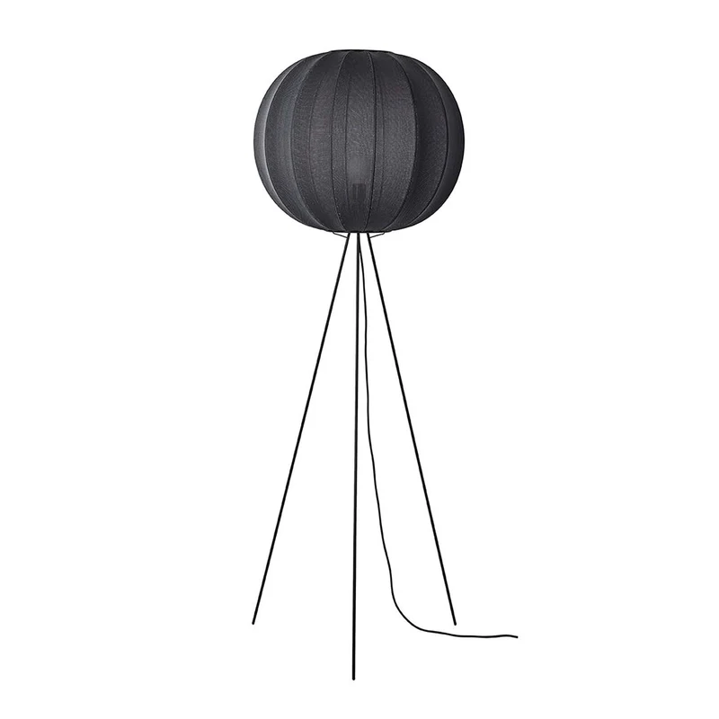 KNIT-WIT - Lampadaire en polyester tricoté, style japandi