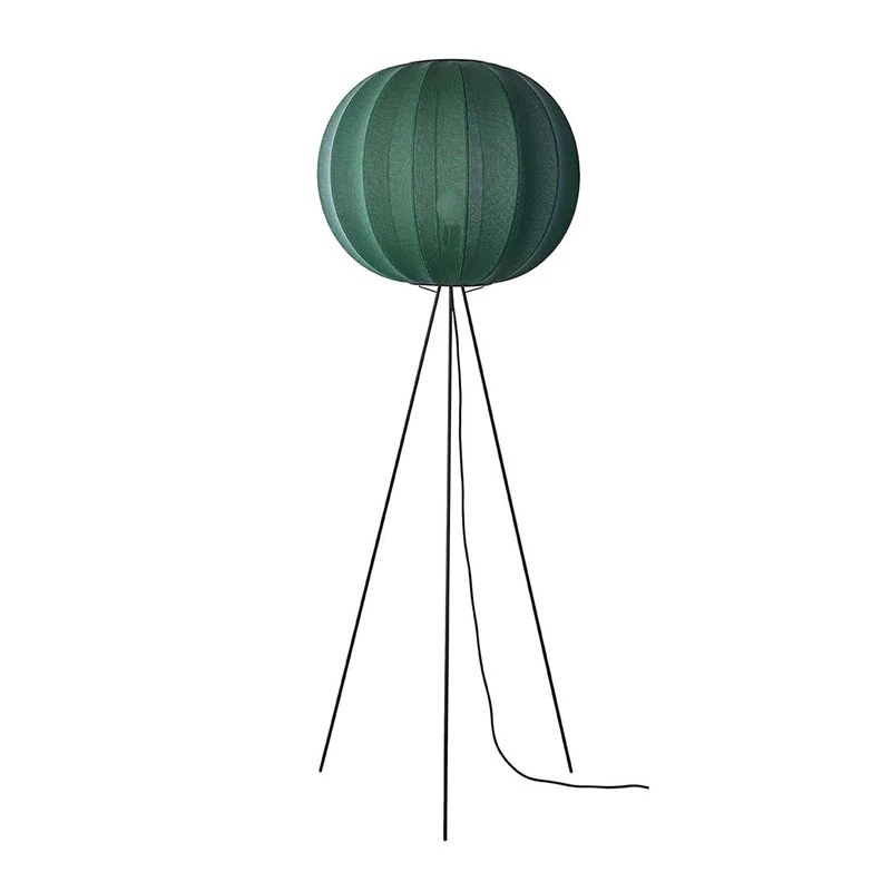 KNIT-WIT - Lampadaire en polyester tricoté, style japandi