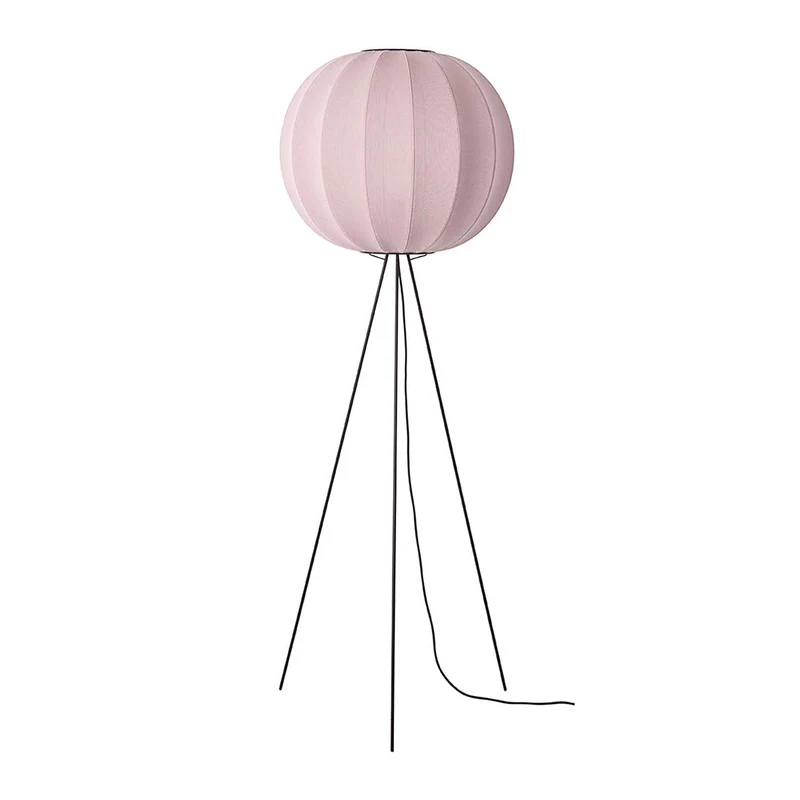 KNIT-WIT - Lampadaire en polyester tricoté, style japandi