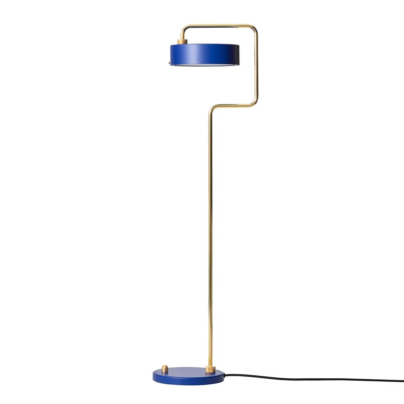 PETITE MACHINE - Lampadaire en laiton et acier, style Art déco