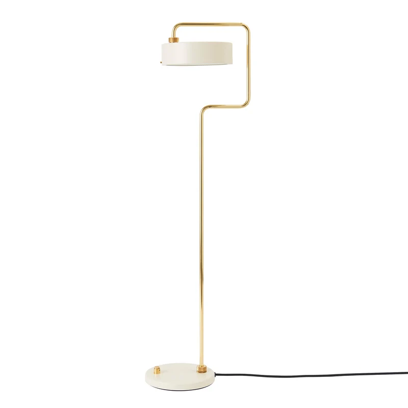 PETITE MACHINE - Lampadaire en laiton et acier, style Art déco