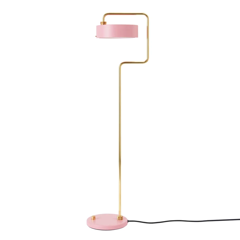 PETITE MACHINE - Lampadaire en laiton et acier, style Art déco