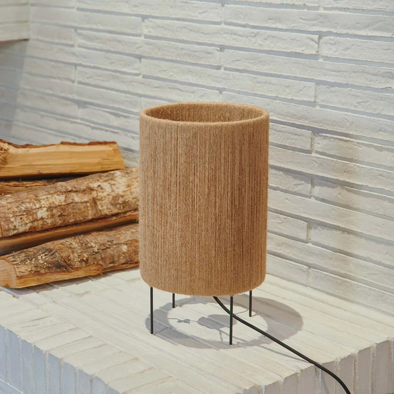 RO - Lampe à poser en fil de jute, style bohème