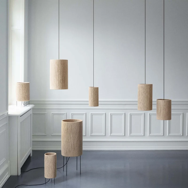 RO - Lampe à poser en fil de jute, style bohème