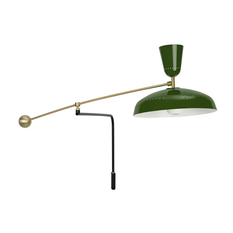 G1 - Applique murale en acier et laiton, style vintage