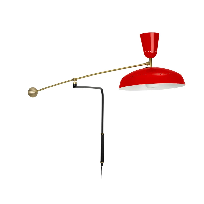G1 - Applique murale en acier et laiton, style vintage