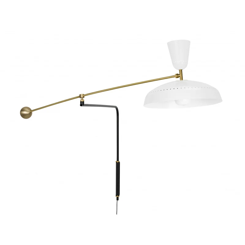 G1 - Applique murale en acier et laiton, style vintage