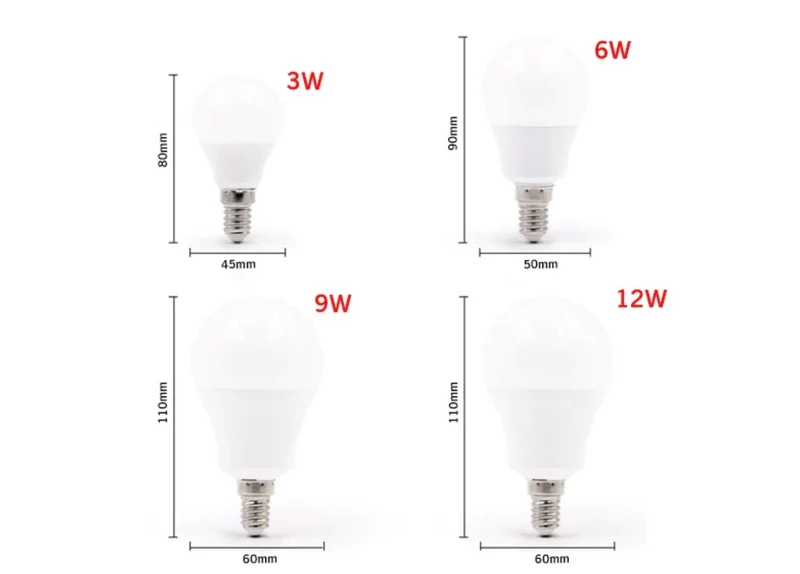 Ampoules E14 à Led (DE 3 À 20W) Forme Classique