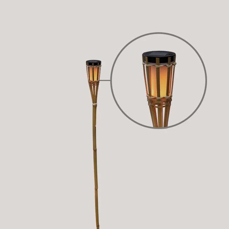 HIAMA picchetto solare da giardino con luce effetto fuoco (4 pezzi)