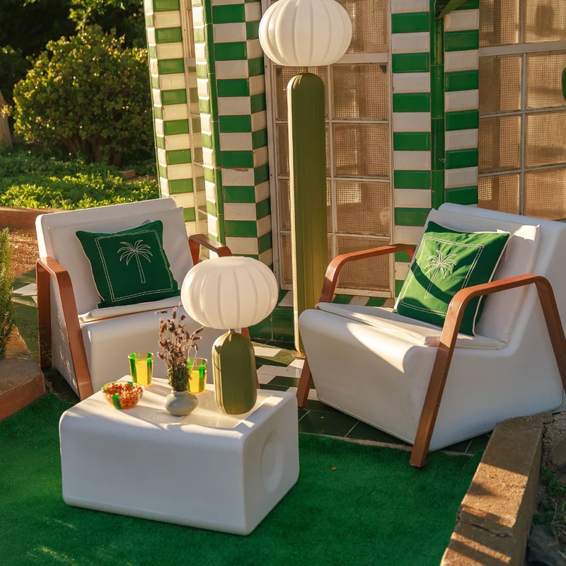 Set x1 Tavolo Tarida Tab + x2 Poltrone Tarida Sit (con braccioli)