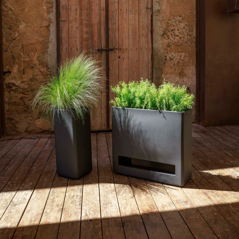 Vaso rettangolare su ruote BROMELIA 78