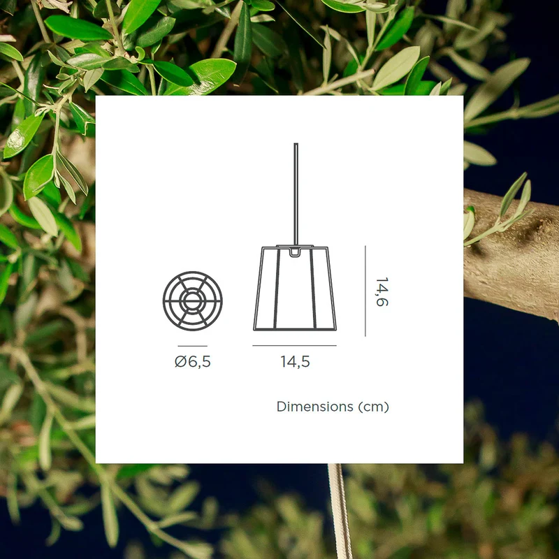 Lampada a sospensione senza cavi MINI-CONTA HANG