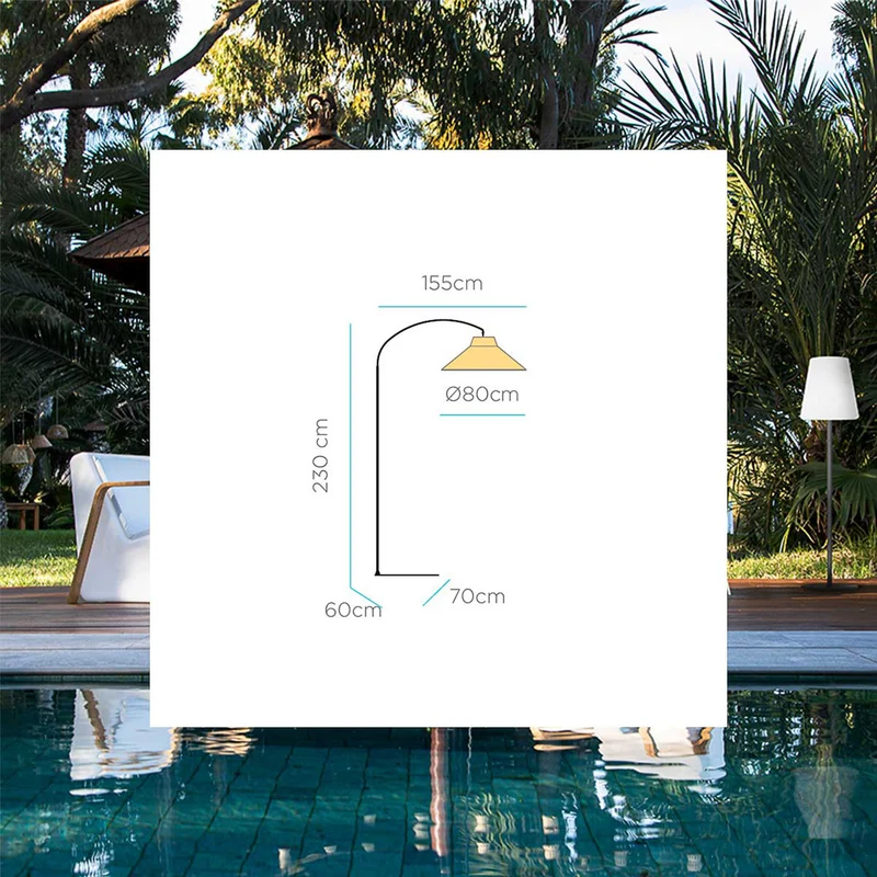 Lampada da terra ad arco senza filo NIZA 230