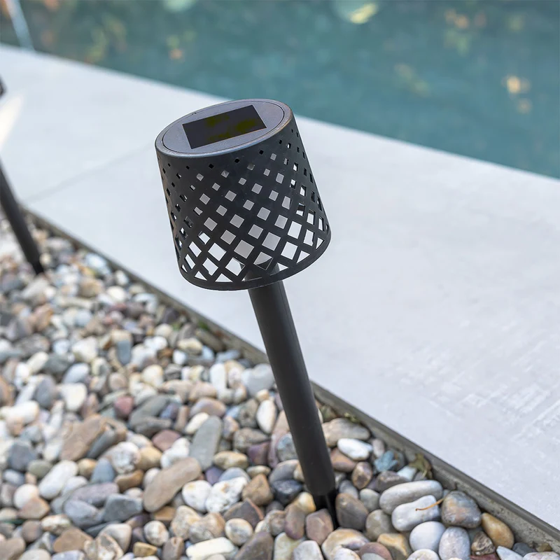 Gretita Puntale solare da giardino (4 pezzi) - Colore nero