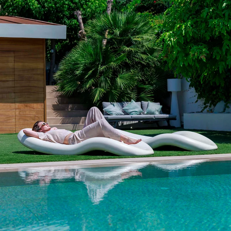 Set x2 Lettini da giardino RASA per case, piscine, hotel e beach club