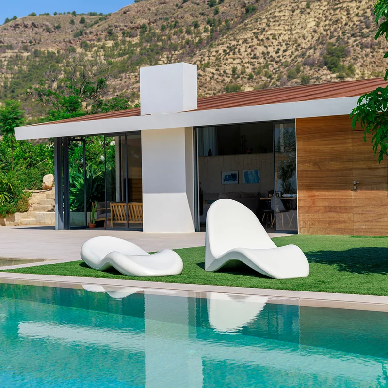 Set x2 Lettini da giardino RASA per case, piscine, hotel e beach club