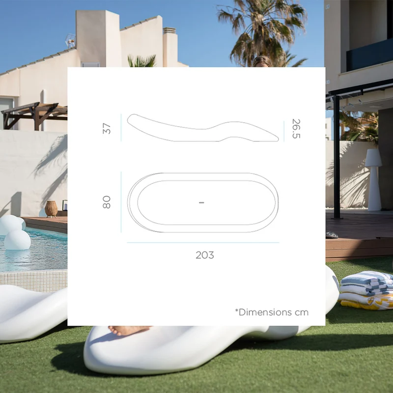 Set x2 Lettini da giardino RASA per case, piscine, hotel e beach club