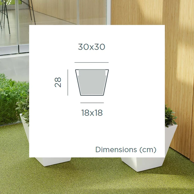 Vaso quadrato CLAVEL 30