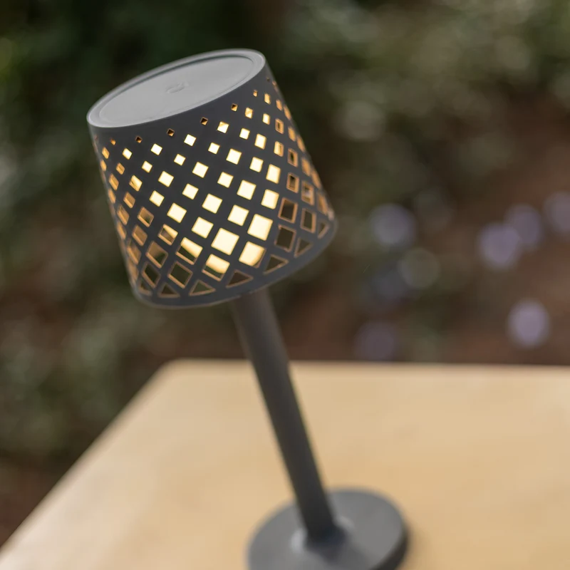 Lampada decorativa a batteria LAMPADA DA TAVOLO GRETITA ANTRACITE
