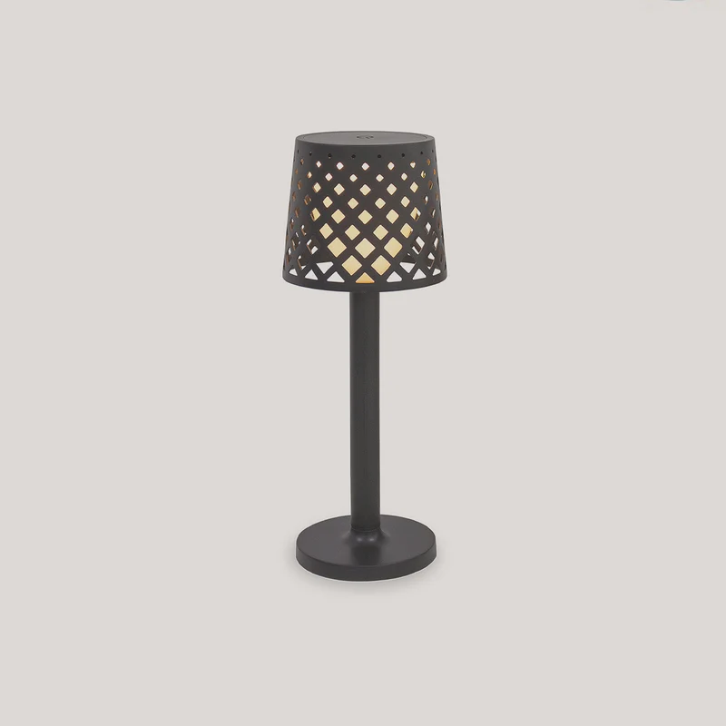 Lampada decorativa a batteria LAMPADA DA TAVOLO GRETITA ANTRACITE
