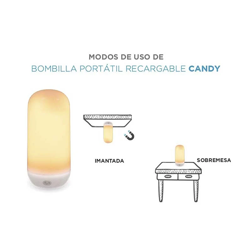 Lampadina portatile effetto fiamma CANDY