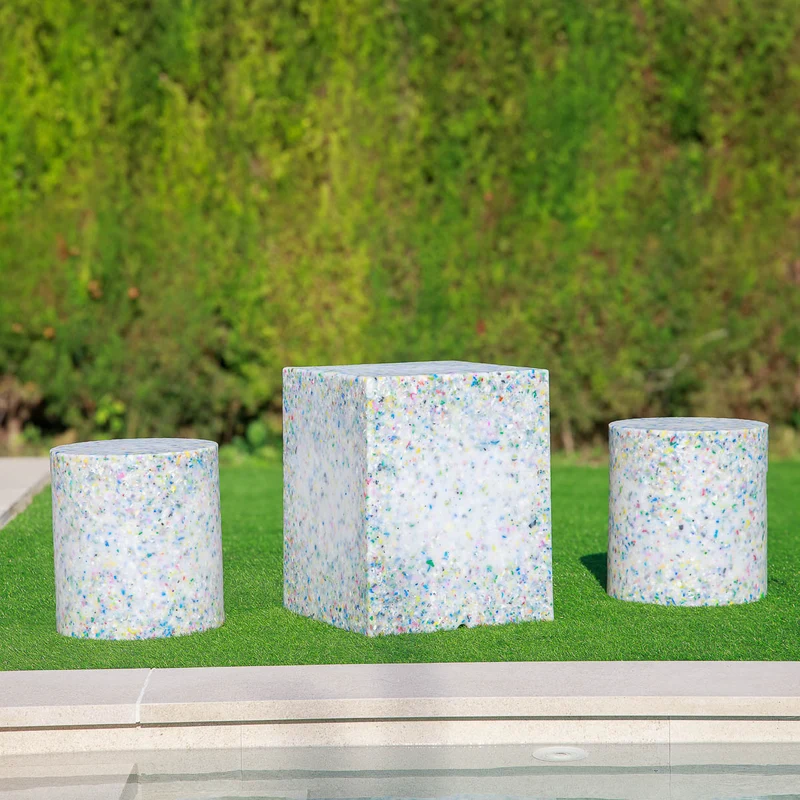 CIRCOOLAR Sgabello tondo Tafy Materiale riciclato