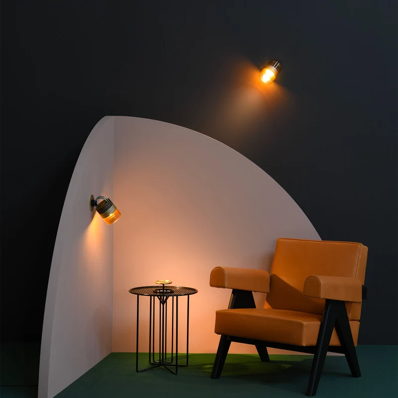 MOD Glass - Applique murale LED en acier et verre, style minimaliste