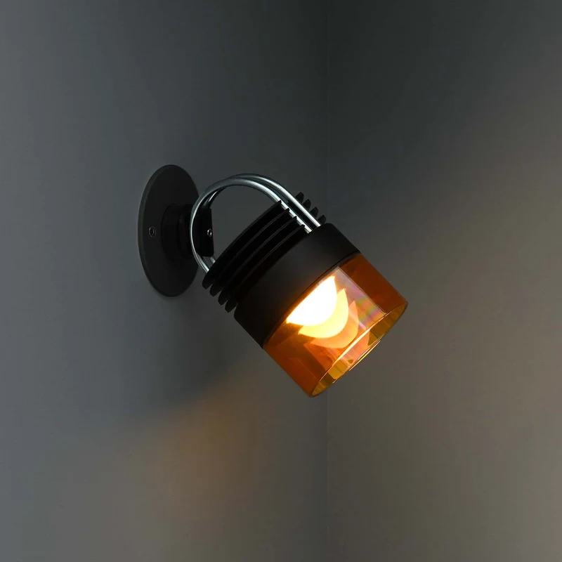 MOD Glass - Applique murale LED en acier et verre, style minimaliste