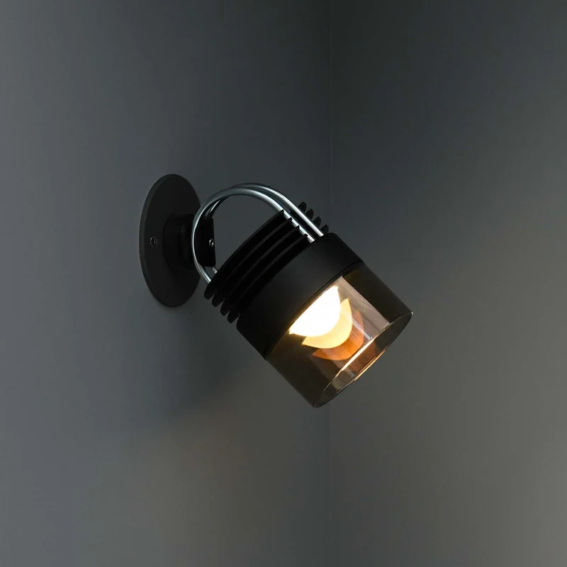 MOD Glass - Applique murale LED en acier et verre, style minimaliste